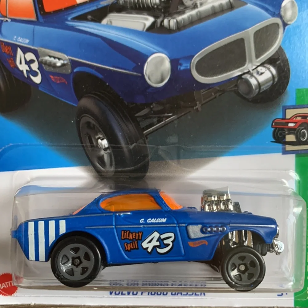Hot Wheels Blue Volvo P 1800 Gasser Lickety Split 43 Race Car HotWheels 2024 New